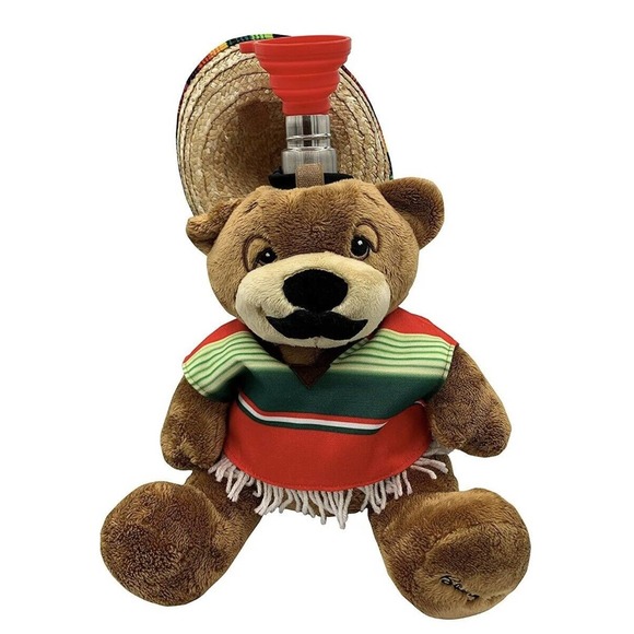 Boozy Bear Cinco de Mayo,- Novelty Drinking Alcohol Gift w Hidden 750ml SS Flas - Picture 1 of 4